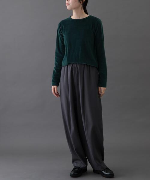 FORK&SPOON(フォークアンドスプーン)の「FORK&SPOON コクーンイージーパンツ(その他パンツ・レディース・グレー/ネイビー・1/2)」の9枚目の写真