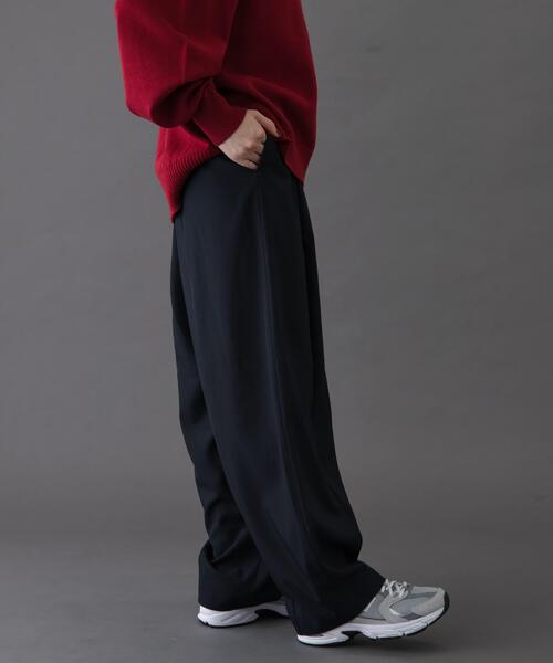 FORK&SPOON(フォークアンドスプーン)の「FORK&SPOON コクーンイージーパンツ(その他パンツ・レディース・グレー/ネイビー・1/2)」の3枚目の写真