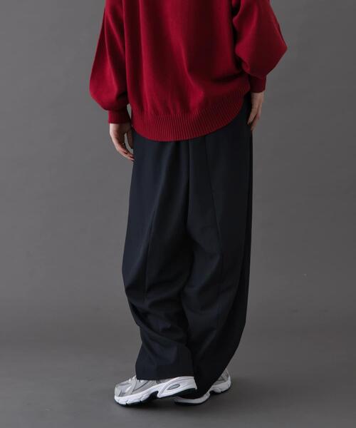 FORK&SPOON(フォークアンドスプーン)の「FORK&SPOON コクーンイージーパンツ(その他パンツ・レディース・グレー/ネイビー・1/2)」の16枚目の写真