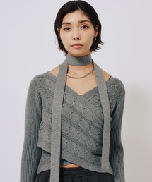 atmos pink | atmos pink Cache-coeur Knit Tops / アトモス ピンク カシュクール ニットトップス(ニット/セーター)