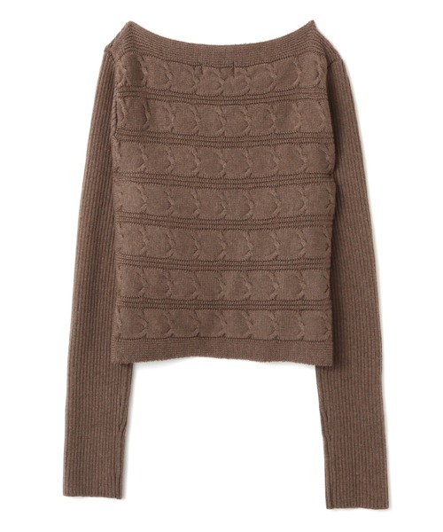 atmos pink(アトモスピンク)の「atmos pink Cache-coeur Knit Tops / アトモス ピンク カシュクール ニットトップス(ニット/セーター・レディース・グレー/ブラウン/オレンジ・FREE)」の16枚目の写真