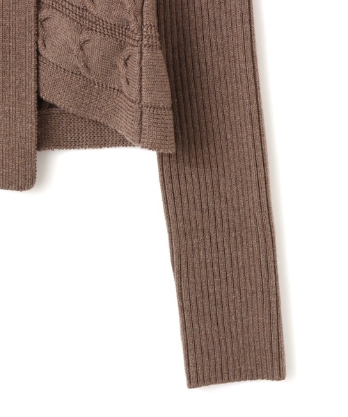 atmos pink(アトモスピンク)の「atmos pink Cache-coeur Knit Tops / アトモス ピンク カシュクール ニットトップス(ニット/セーター・レディース・グレー/ブラウン/オレンジ・FREE)」の15枚目の写真