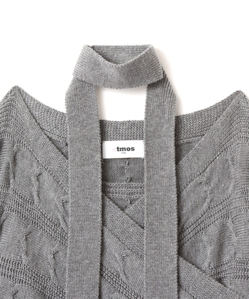 atmos pink(アトモスピンク)の「atmos pink Cache-coeur Knit Tops / アトモス ピンク カシュクール ニットトップス(ニット/セーター・レディース・グレー/ブラウン/オレンジ・FREE)」の22枚目の写真