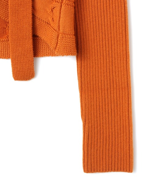 atmos pink(アトモスピンク)の「atmos pink Cache-coeur Knit Tops / アトモス ピンク カシュクール ニットトップス(ニット/セーター・レディース・グレー/ブラウン/オレンジ・FREE)」の7枚目の写真