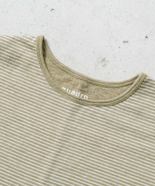 quadro（クオドロ）の「30/1TCリバーシブルニットボーダークルーＴ（Tシャツ/カットソー・レディース・アイボリー/カーキ・FREE）」の9枚目の写真