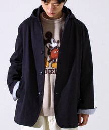 GLOSTER | 【GLOSTER定番/ビジカジ対応】コードストライプ スタンドフードブルゾン(ブルゾン)