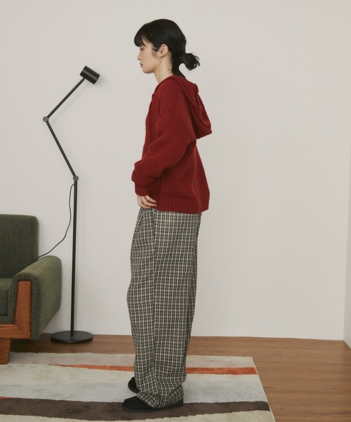 MERLOT(メルロー)の「【ウエストゴム】ギンガムチェックイージーパンツ(その他パンツ・レディース・ブルー/ブラック/イエロー・FREE)」の7枚目の写真