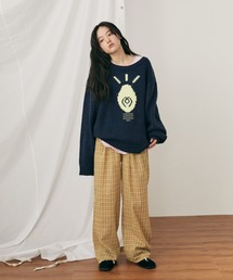 MERLOT（メルロー）の「【ウエストゴム】ギンガムチェックイージーパンツ（その他パンツ）」