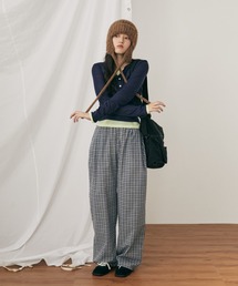 MERLOT（メルロー）の「【ウエストゴム】ギンガムチェックイージーパンツ（その他パンツ）」