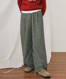 MERLOT（メルロー）の「【ウエストゴム】ギンガムチェックイージーパンツ（その他パンツ）」