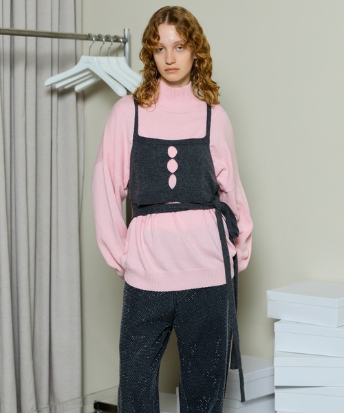 メゾンスペシャル　ビスチェ Wide Rib Lace Up Bustier/ワイドリブレースアップビスチェ