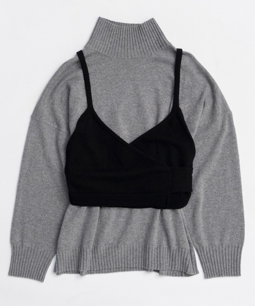 2025WINTER PRE-ORDER】Bustier Knit Set Turtleneck Tops