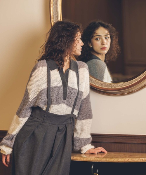 アクネストゥディオズ　モヘア　ローゲージ　ショート丈　ポロ　ニット　セーター SALON adam et ropé(サロン アダム エ ロペ) / モヘアシルク