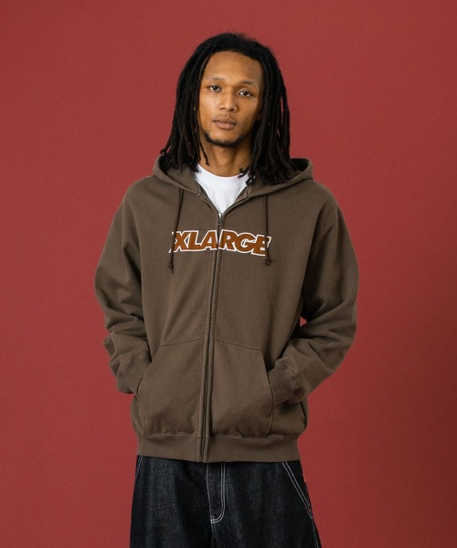 XLARGE(エクストララージ)の「STANDARD LOGO ZIP UP HOODED SWEATSHIRT(パーカー・メンズ・ブラック/ネイビー/アッシュ/ブラウン・XXL/XL/L/M/S)」の7枚目の写真