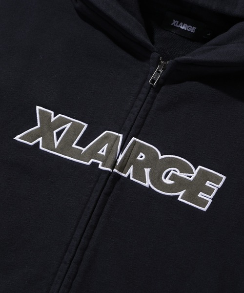 XLARGE(エクストララージ)の「STANDARD LOGO ZIP UP HOODED SWEATSHIRT(パーカー・メンズ・ブラック/ネイビー/アッシュ/ブラウン・XXL/XL/L/M/S)」の14枚目の写真