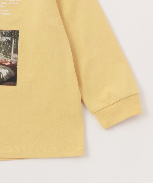 and D. petit main（アンドディープティマイン）の「【USAコットン】CATフォトプリントロンT（Tシャツ/カットソー・キッズ・シルバーグレー/チャコール/イエロー/サックスブルー/ライトピンク・90cm/100cm/110cm/130cm/120cm/140cm）」の9枚目の写真