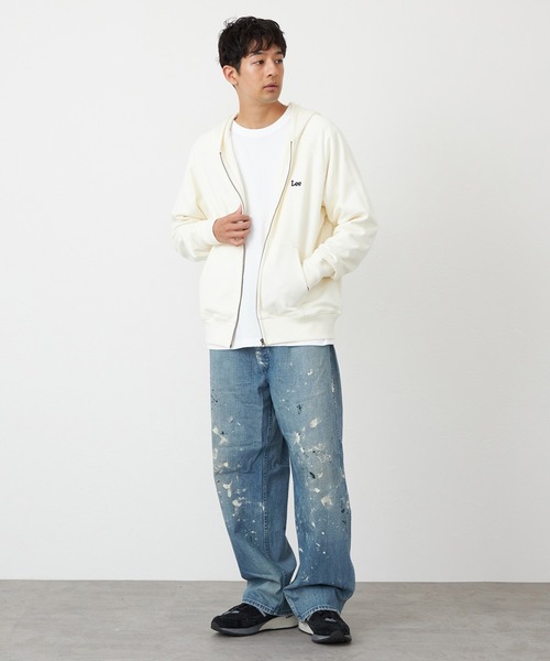 Lee（リー）の「Lee/リー ジップアップスウェットパーカー【アウトレット店舗・WEB限定】（パーカー・メンズ・チャコールグレー/アイボリー/モカ・SMALL/LARGE/MEDIUM/X-LARGE）」の18枚目の写真