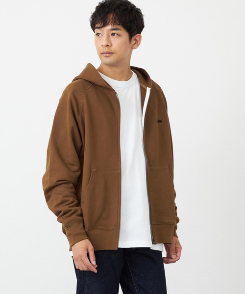 Lee（リー）の「Lee/リー ジップアップスウェットパーカー【アウトレット店舗・WEB限定】（パーカー・メンズ・チャコールグレー/アイボリー/モカ・SMALL/LARGE/MEDIUM/X-LARGE）」の21枚目の写真