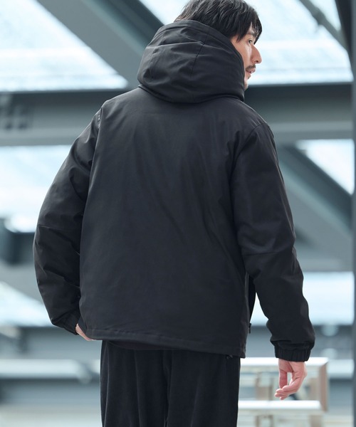 SPU（スプ）の「ウォッシャブル撥水フードハイネックパフブルゾン（ブルゾン・メンズ・ネイビー/チャコール/ブラック・M/S/XL/L）」の9枚目の写真