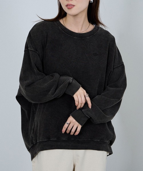 NAVY（ネイビー）の「nAvy ヘビー裏毛スウェット ヴィンテージ加工（スウェット・メンズ・ブラウン/ネイビー/スミクロ/グレー・L/S/M）」の2枚目の写真