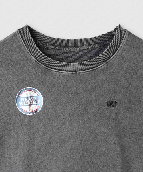 NAVY（ネイビー）の「nAvy ヘビー裏毛スウェット ヴィンテージ加工（スウェット・メンズ・ブラウン/ネイビー/スミクロ/グレー・L/S/M）」の5枚目の写真