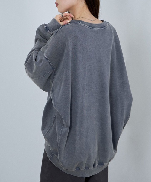 NAVY（ネイビー）の「nAvy ヘビー裏毛スウェット ヴィンテージ加工（スウェット・メンズ・ブラウン/ネイビー/スミクロ/グレー・L/S/M）」の13枚目の写真