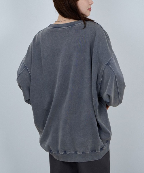 NAVY（ネイビー）の「nAvy ヘビー裏毛スウェット ヴィンテージ加工（スウェット・メンズ・ブラウン/ネイビー/スミクロ/グレー・L/S/M）」の14枚目の写真