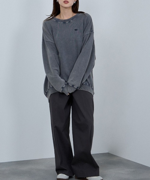 NAVY（ネイビー）の「nAvy ヘビー裏毛スウェット ヴィンテージ加工（スウェット・メンズ・ブラウン/ネイビー/スミクロ/グレー・L/S/M）」の8枚目の写真