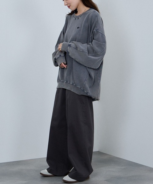 NAVY（ネイビー）の「nAvy ヘビー裏毛スウェット ヴィンテージ加工（スウェット・メンズ・ブラウン/ネイビー/スミクロ/グレー・L/S/M）」の10枚目の写真