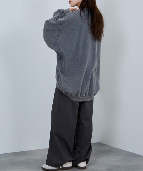 NAVY（ネイビー）の「nAvy ヘビー裏毛スウェット ヴィンテージ加工（スウェット・メンズ・ブラウン/ネイビー/スミクロ/グレー・L/S/M）」の11枚目の写真