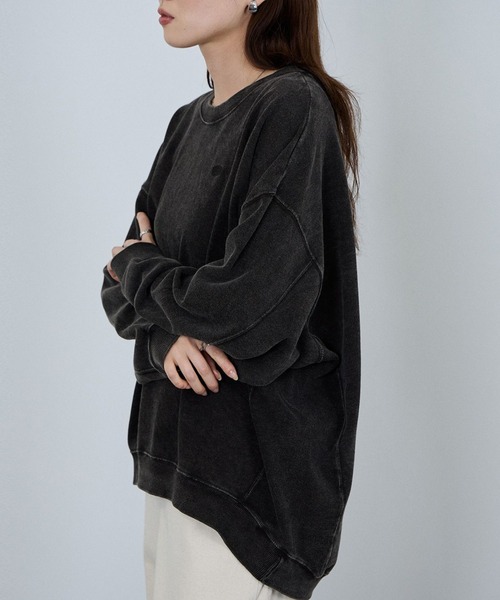 NAVY（ネイビー）の「nAvy ヘビー裏毛スウェット ヴィンテージ加工（スウェット・メンズ・ブラウン/ネイビー/スミクロ/グレー・L/S/M）」の22枚目の写真