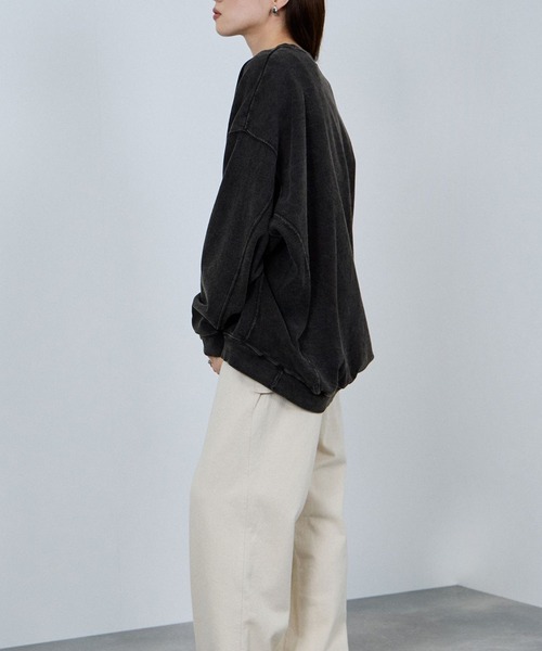 NAVY（ネイビー）の「nAvy ヘビー裏毛スウェット ヴィンテージ加工（スウェット・メンズ・ブラウン/ネイビー/スミクロ/グレー・L/S/M）」の17枚目の写真