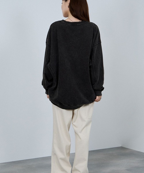 NAVY（ネイビー）の「nAvy ヘビー裏毛スウェット ヴィンテージ加工（スウェット・メンズ・ブラウン/ネイビー/スミクロ/グレー・L/S/M）」の18枚目の写真