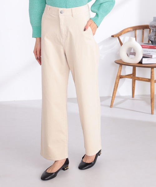 GALLORIA（ギャローリア）の「コーデュロイワイドパンツ（その他パンツ・レディース・ベージュ/ブラウン/ライトグリーン・S/M/L/LL）」の2枚目の写真