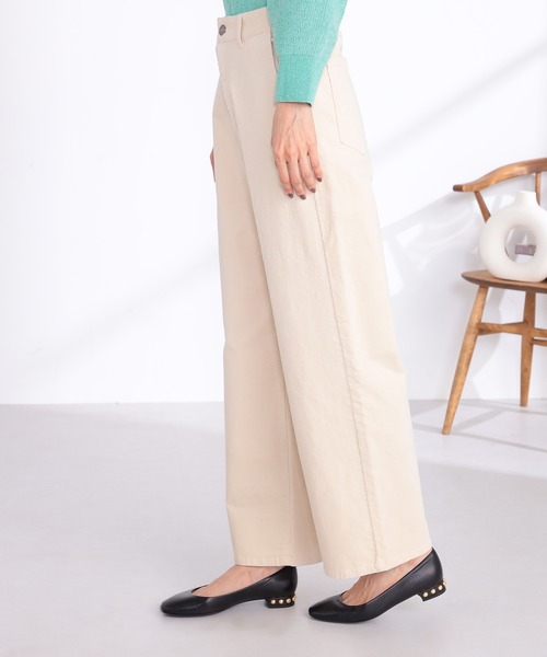 GALLORIA（ギャローリア）の「コーデュロイワイドパンツ（その他パンツ・レディース・ベージュ/ブラウン/ライトグリーン・S/M/L/LL）」の9枚目の写真