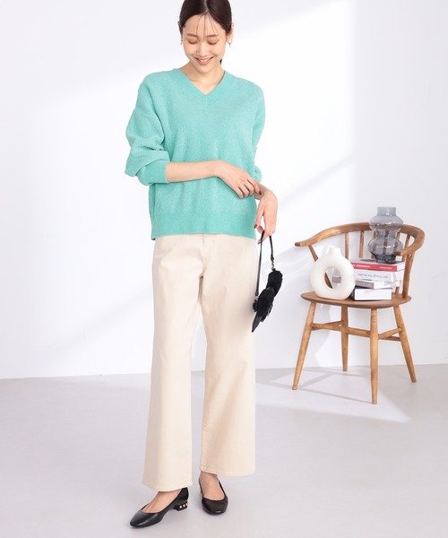 GALLORIA（ギャローリア）の「コーデュロイワイドパンツ（その他パンツ・レディース・ベージュ/ブラウン/ライトグリーン・S/M/L/LL）」の11枚目の写真