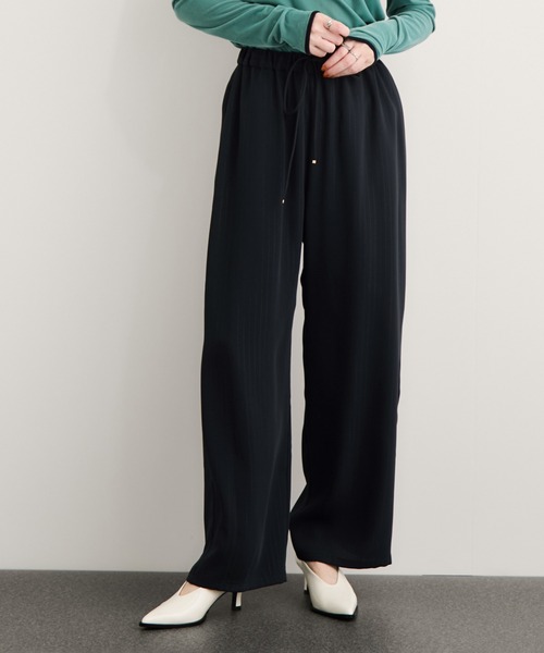 ラメストライプワイドパンツ/セットアップ対応（その他パンツ）｜LE
