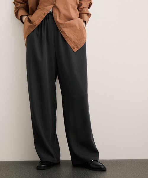 ラメストライプワイドパンツ/セットアップ対応（その他パンツ）｜LE