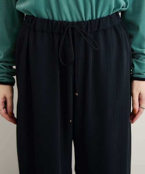 ラメストライプワイドパンツ/セットアップ対応（その他パンツ）｜LE