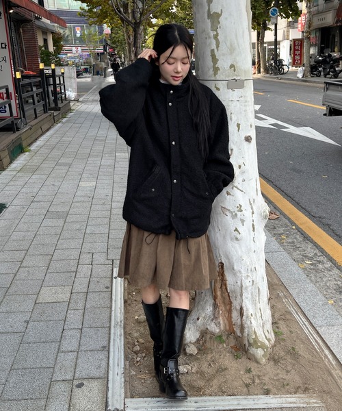 セール】インナーキルティングペディンジップアップオーバーサイズ