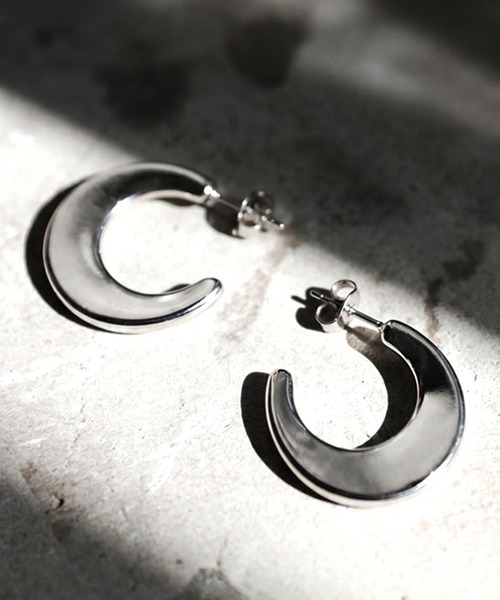 antiqua(アンティカ)の「メタル フープピアス(ピアス(両耳用)・レディース・シルバー・FREE)」の8枚目の写真