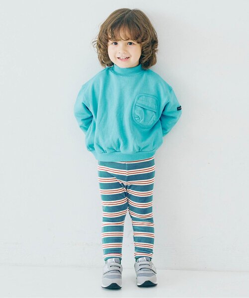 p.premier（ピードットプルミエ）の「【ジュニア対応】ベロアタッチのメルティ起毛フリースぬくぬくレギンス（その他パンツ・キッズ・イエロー/ブラック/その他2/ネイビー/グリーン/レッド・90/80/100/110/120/130/140）」の7枚目の写真