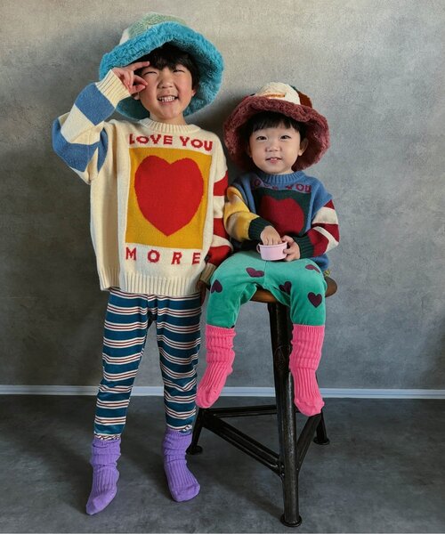 p.premier（ピードットプルミエ）の「【ジュニア対応】ベロアタッチのメルティ起毛フリースぬくぬくレギンス（その他パンツ・キッズ・イエロー/ブラック/その他2/ネイビー/グリーン/レッド・90/80/100/110/120/130/140）」の14枚目の写真