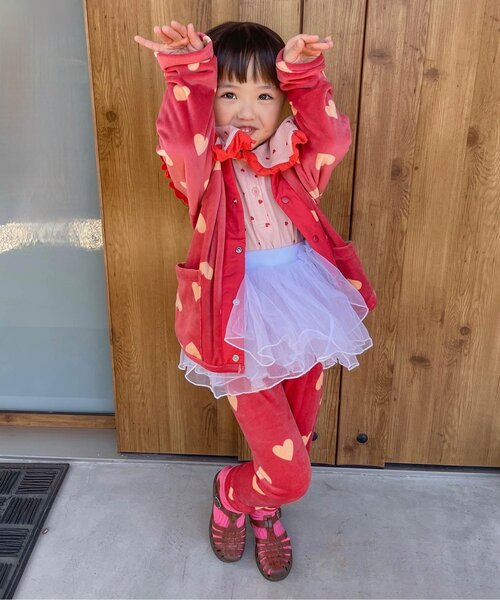 p.premier（ピードットプルミエ）の「【ジュニア対応】ベロアタッチのメルティ起毛フリースぬくぬくレギンス（その他パンツ・キッズ・イエロー/ブラック/その他2/ネイビー/グリーン/レッド・90/80/100/110/120/130/140）」の19枚目の写真