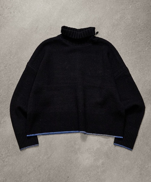 ROSE BUD（ローズバッド）の「HIGHNECK KNIT TOP（ニット/セーター・レディース・グレー/ブラック/イエロー/バーガンディー・ONE SIZE）」の2枚目の写真