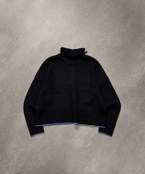 ROSE BUD（ローズバッド）の「HIGHNECK KNIT TOP（ニット/セーター・レディース・グレー/ブラック/イエロー/バーガンディー・ONE SIZE）」の7枚目の写真