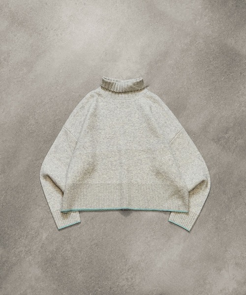 ROSE BUD（ローズバッド）の「HIGHNECK KNIT TOP（ニット/セーター・レディース・グレー/ブラック/イエロー/バーガンディー・ONE SIZE）」の8枚目の写真