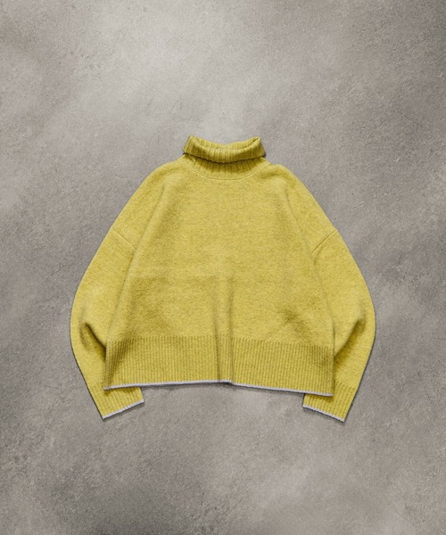 ROSE BUD（ローズバッド）の「HIGHNECK KNIT TOP（ニット/セーター・レディース・グレー/ブラック/イエロー/バーガンディー・ONE SIZE）」の9枚目の写真