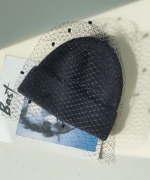 M y u（ミュー）の「【ZOZO限定アイテム】ドット柄メッシュ×ニット帽（ニットキャップ/ビーニー）」