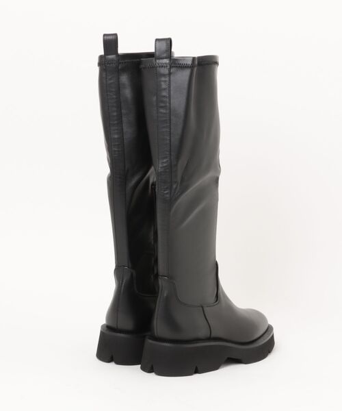 ANGELO BERVICATO(アンジェロベルビカート)の「【BERVICATO】ラウンドトウストレッチロングブーツ(E3206E)(ブーツ・レディース・ブラック・35/36/37/38)」の2枚目の写真